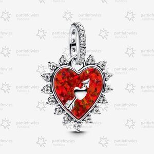 Pandora Spinnable Arrow Heart Dangle Charm